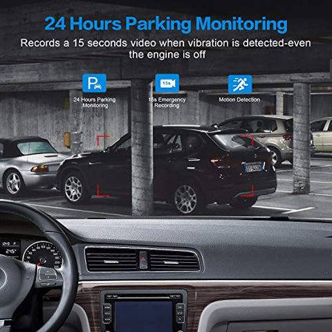 Image of Dash Cam Front with 32G SD Card, BOOGIIO 1080P FHD Car Driving Recorder 3'' IPS Screen 170°Wide Angle Dashboard Camera Aluminum Alloy Case, WDR G-Sensor Parking Monitor Loop Recording Motion Detection