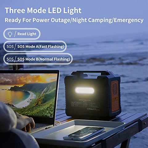 Image of FF FLASHFISH 330W Portable Power Station, 81000mAh 300Wh Solar Generator with 110V AC/DC/USB/PD-Type-c/Car Port/SOS Light, Backup Battery Pack Power for CPAP Outdoor Adventure Camping Emergency