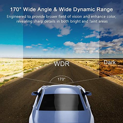 Image of Dash Cam Front with 32G SD Card, BOOGIIO 1080P FHD Car Driving Recorder 3'' IPS Screen 170°Wide Angle Dashboard Camera Aluminum Alloy Case, WDR G-Sensor Parking Monitor Loop Recording Motion Detection