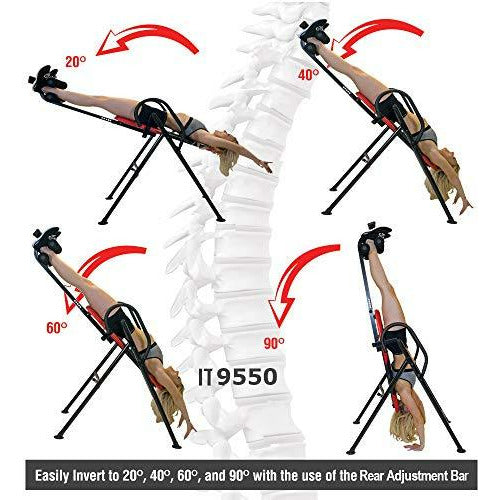 Body Vision IT9550 Deluxe Inversion Table with Adjustable Head Pillow & Lumbar Support Pad