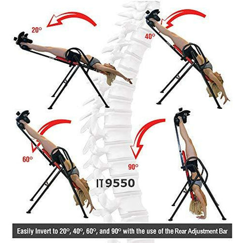 Image of Body Vision IT9550 Deluxe Inversion Table with Adjustable Head Pillow & Lumbar Support Pad