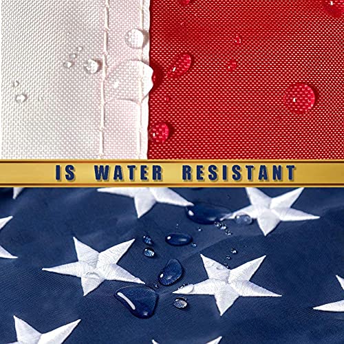 3x5 ft outdoor embroidered American flag,100% American-made, luxury embroidered star with brightly colored brass Grommets