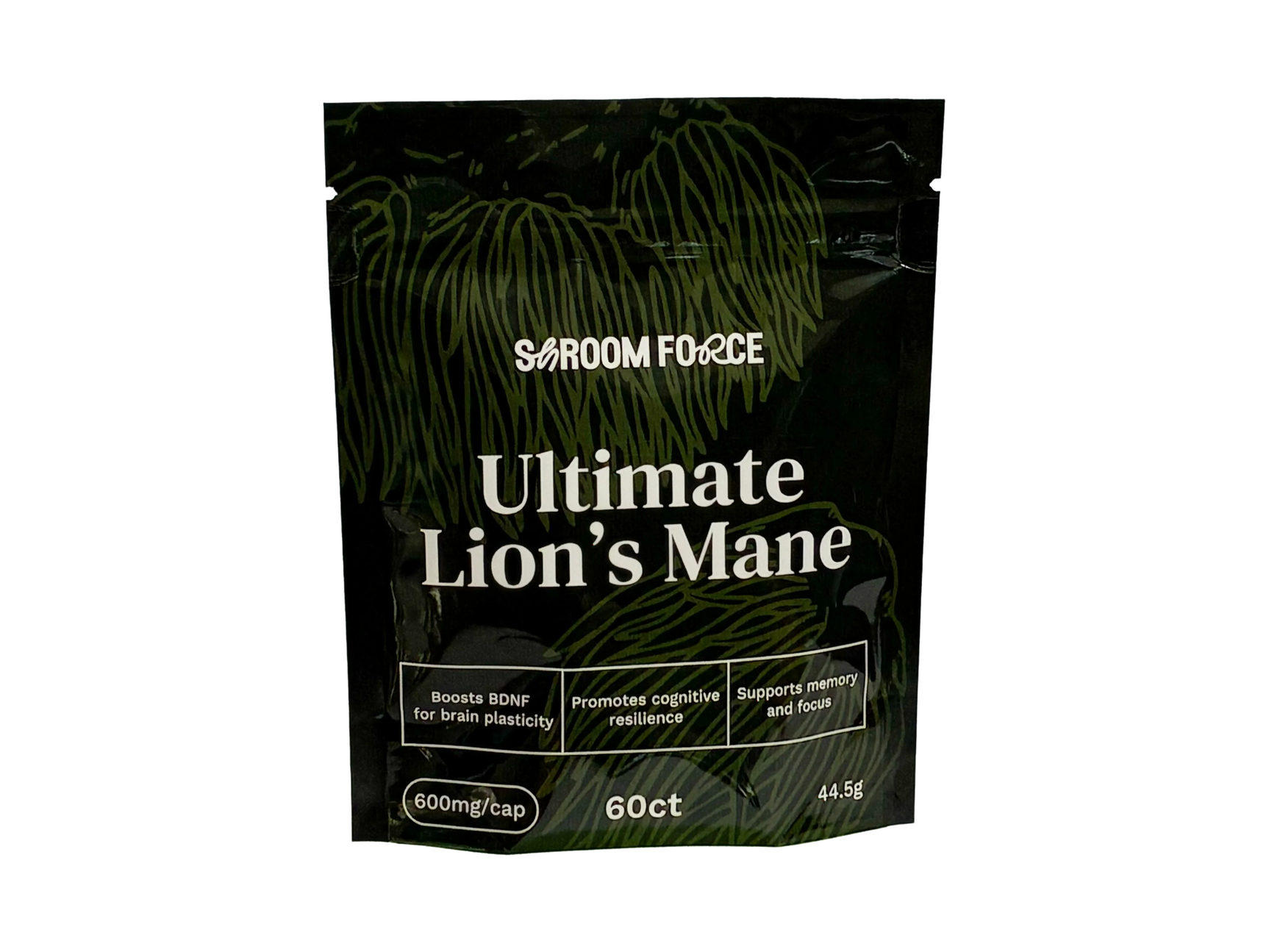 Sack of 'Ultimate Lion's Mane' by Sarmo Force on a white background