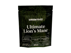 Sack of 'Ultimate Lion's Mane' by Sarmo Force on a white background