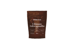 Brown package of Ultimate Ashwagandha by Sardom Force on a white background